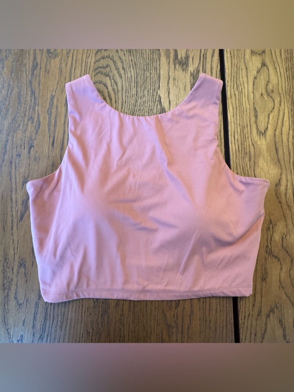 Wishlist Dusty Pink Cropped Tank Top Crop Large Sporty Athletic Yoga